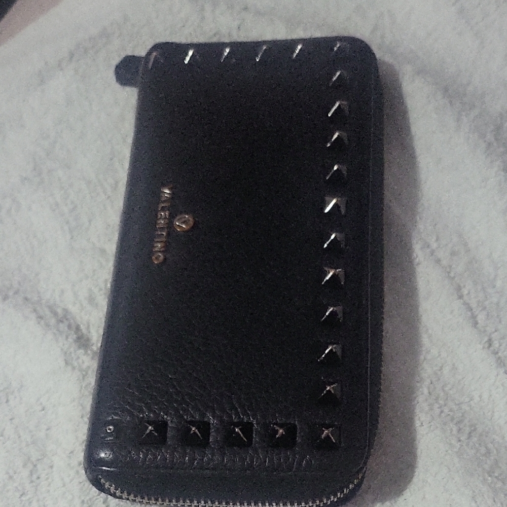 Valentino Black Studded Leather Phone Case